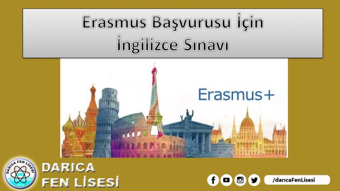Erasmus'a Katılmak İsteyen Öğrencilerimiz İçin İngilizce Sınavı Yapılacaktır.