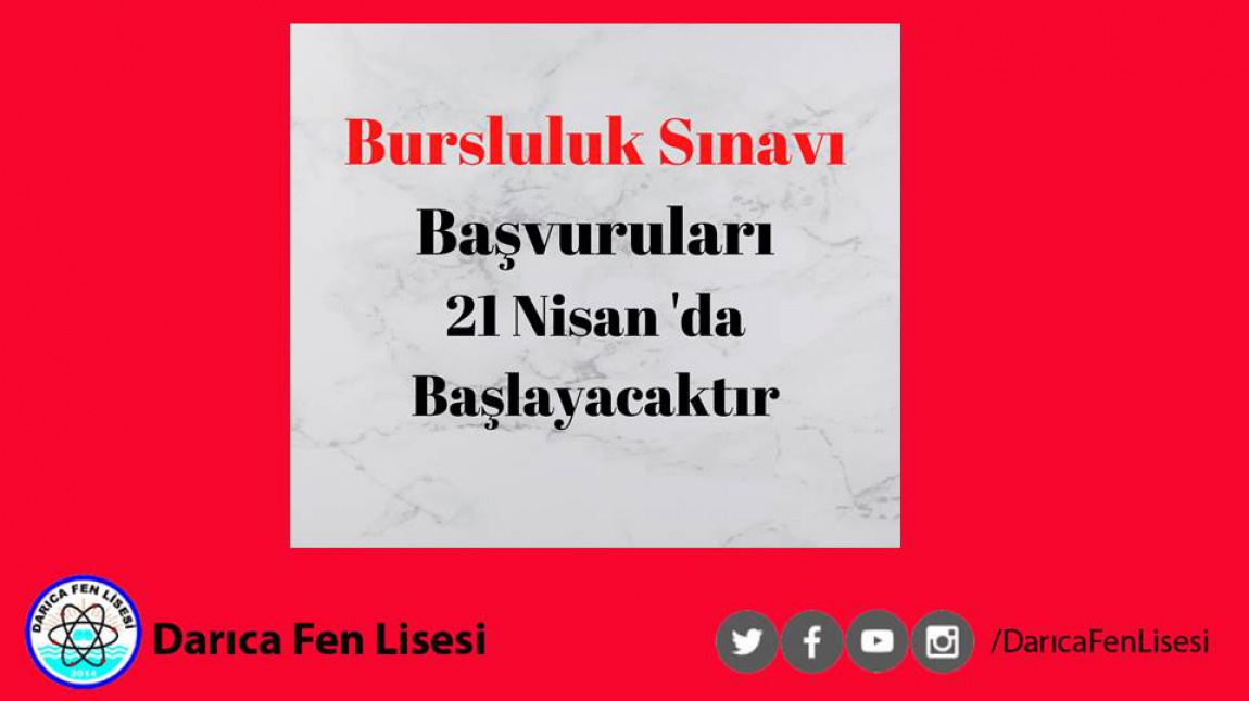 Bursluluk Sınavı Başvuruları başlıyor..