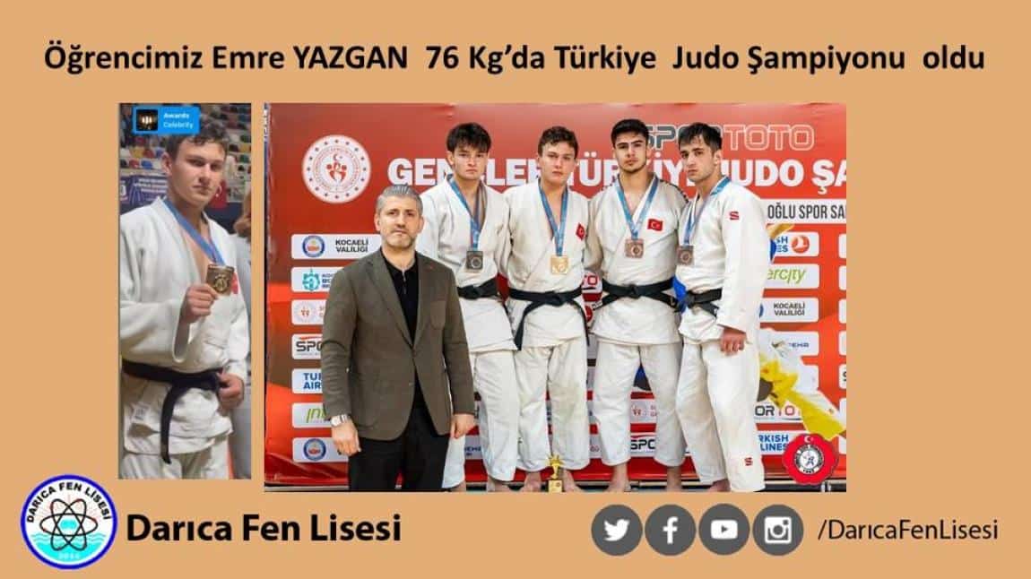 Öğrencimiz Emre YAZGAN Türkiye Judo Şampiyonu Oldu